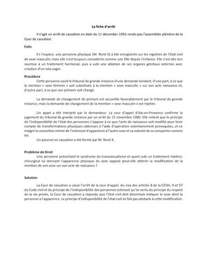 Fiche darrêt Cass Ass Plén 11 décembre 1992 TD Méthodologie