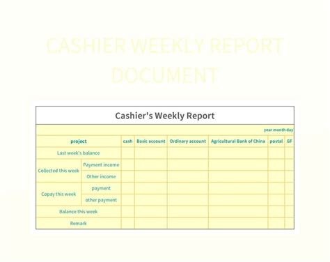 Free Weekly Reports Templates For Google Sheets And Microsoft Excel