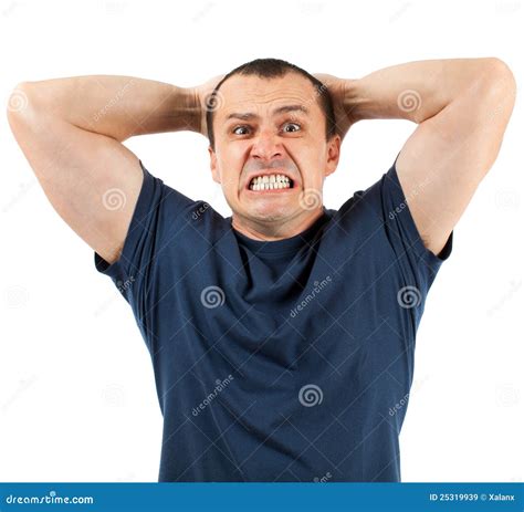 Extremely Angry Man Stock Image Image Of Mouth Expression 25319939