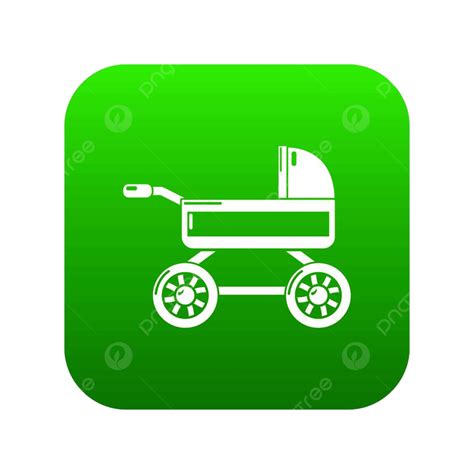 Baby Carriage Vector Hd Png Images Baby Carriage Icon Green Vector