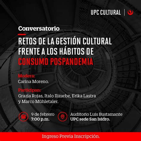 Noticia UPC Cultural realizará conversatorio sobre el impacto de las