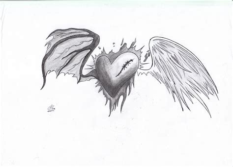 Devil And Angel Heart By Ancika17 On Deviantart