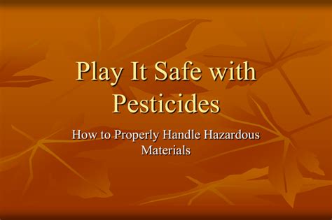 Pesticides