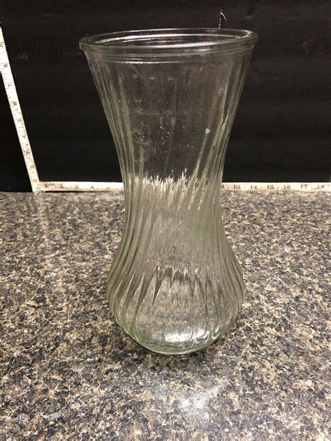 Beautiful Vintage Hoosier Glass Vase Swirl Ribbed Pattern 4081 4091 Ebay