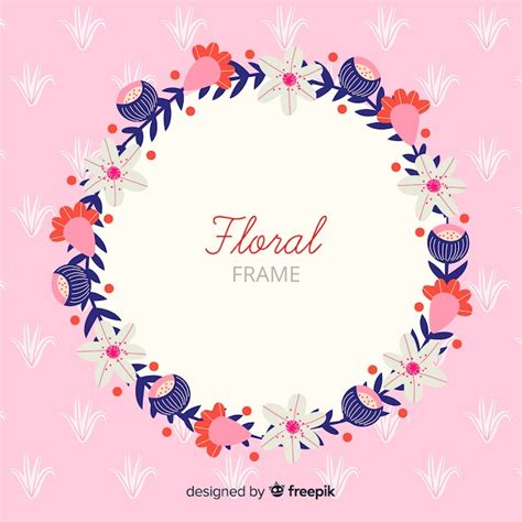 Free Vector Beautiful Floral Frame