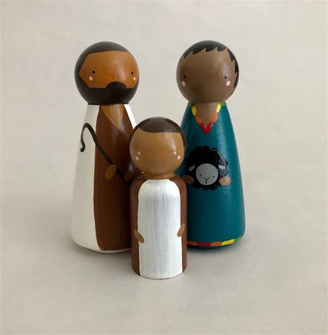 Pride Shepherd Peg Doll Nativity Set Shepherd Lgbtq Pride Etsy