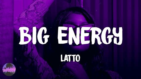 Latto Big Energy Lyrics Youtube