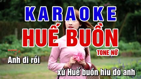 Huế Buồn Tone Nữ Karaoke BEAT CHUẨN PVQ Karaoke YouTube