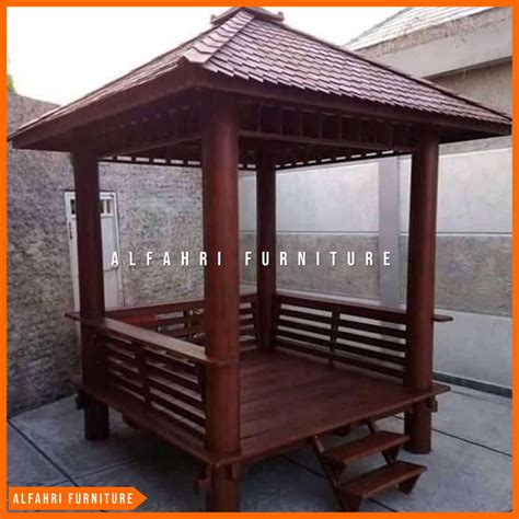 Jual Gazebo Minimalis Murah X Meter Saung Gasebo Taman Rumah Kayu