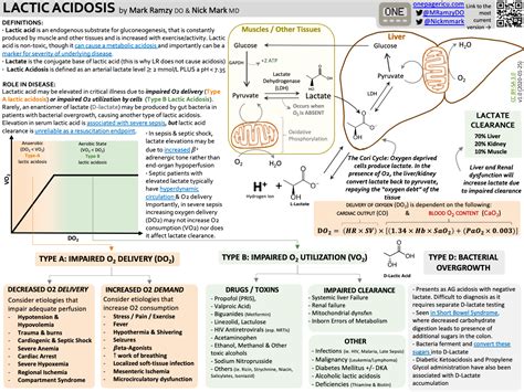 Lactic Acidosis — Icu One Pager