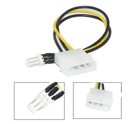 Cpu 3 Pin Atx Fan To 4 Pin Molex Connector Cable Fan Power Adapter Cable To Connect 3 Pin Fans