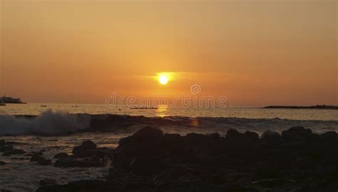 Sunset In Kona Kailua Big Island Hawaii United States Stock Photo