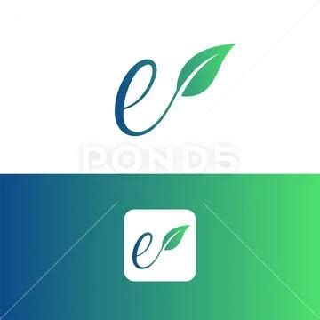 Letter E And Leaf Logo Vector Eco Logo Design Letter E Vector