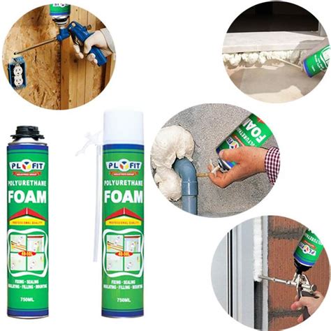 750ml Fire Retardant Pu Foam Spray For Gap Filler Sealing Construction