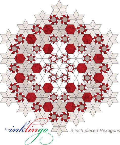 Settings For Pieced Hexagons Quilt With Inklingo Hexagon Quilt