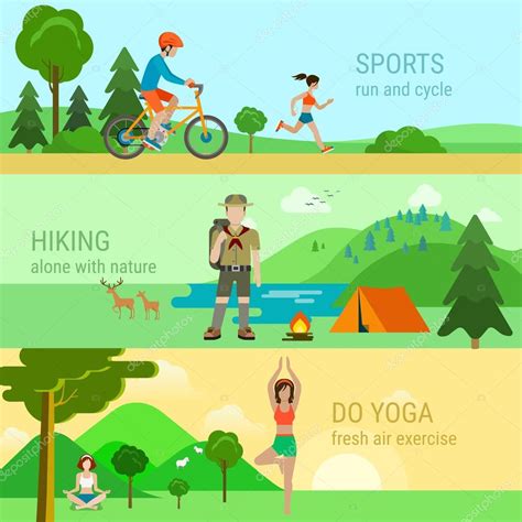 Set of sport outdoor activities — Stock Vector © Sentavio #90652510