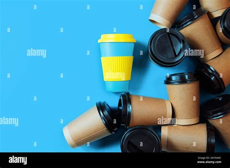 Zero Waste Concept Stylish Reusable Eco Coffe Multiple Cardboard Cups