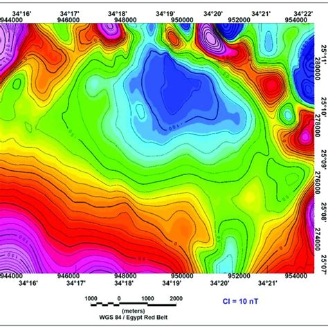 Residual Airborne Magnetic Component Of The Rtp Map Of Homrit Waggat