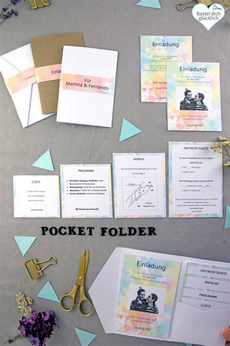 Du Willst Eure Pocket Fold Einladungen Zur Hochzeit Selber Machen Dank