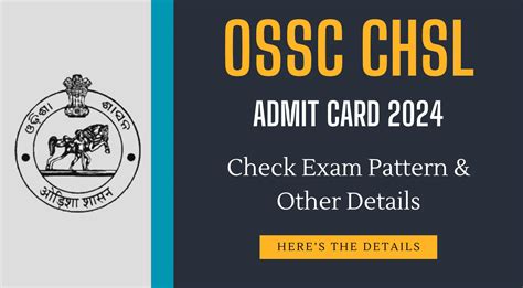 Ossc Chsl Admit Card Declared Check Exam Pattern Other Details