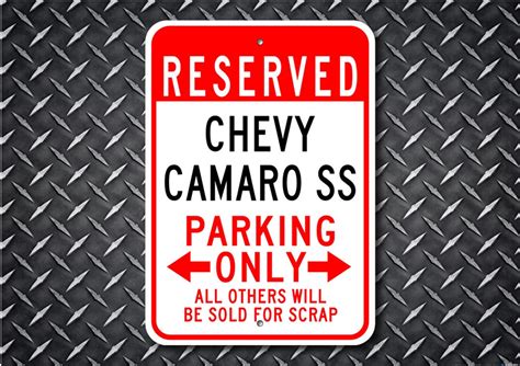 Camaro Ss Parking Sign Camaro Ss Signs Chevy Camaro Ss Etsy