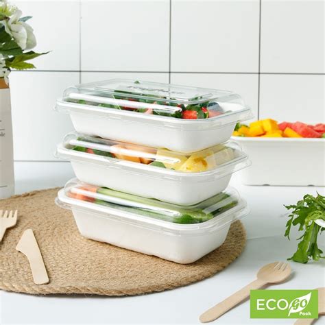 Sugarcane Container With Lids Eco Go Pack