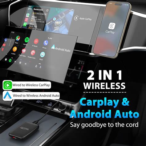 Adaptador inalámbrico CarPlay 2 en 1 y adaptador inalámbrico Android