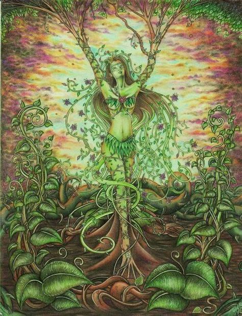 Beautiful Green Goddess Mother Nature Goddess Mother Earth Art