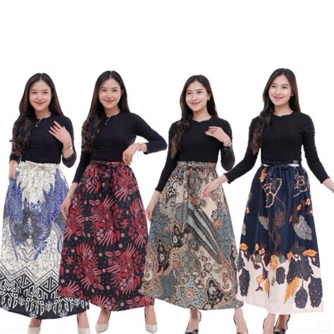 Jual Rok Batik Panjang Dewasa Rok Payung Wanita Klok Motif Terbaru