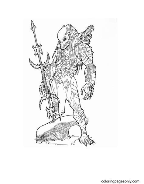 Free Alien Vs Predator Coloring Pages