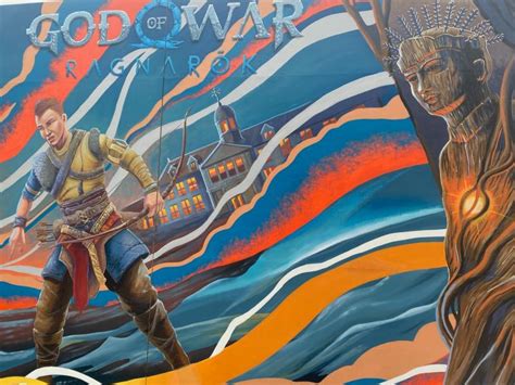 Mural God Of War Ragnarok Warnai Kota Tua