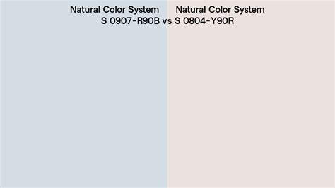 Natural Color System S 0907 R90B Vs S 0804 Y90R Side By Side Comparison