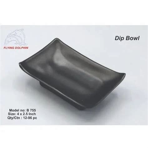 Flying Dolphin Rectangular 4 X 2 5 Inch Melamine Black Dip Bowl At Best