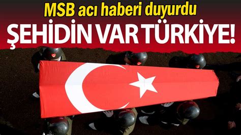 MSB acı haberi duyurdu Şehidin var Türkiye