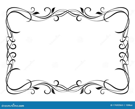 Floral Ornamental Decorative Frame Stock Vector Illustration Of