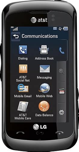 Best Buy At T Gophone Lg Encore No Contract Mobile Phone Black Gt