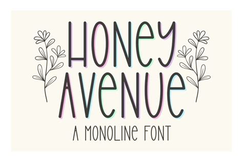 Honey Avenue Font Monoline Font Handwritten Font Farmhouse Etsy