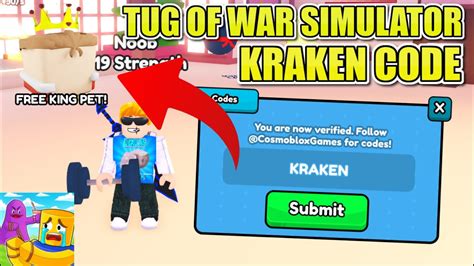 New Tug Of War Simulator Kraken Update Code Roblox Youtube