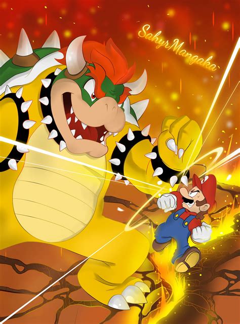 Mario Vs Bowser Heavy Impact By Sahyrmangaka On Deviantart