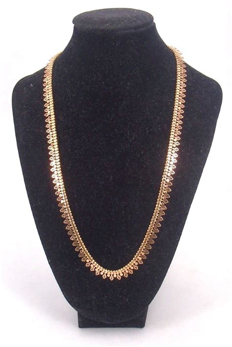 yellow gold necklace   thousandths