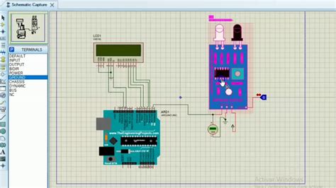 Contador Infrarrojo Con Arduino Lcd Proteus Youtube