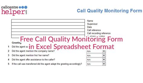 Free Call Monitoring Evaluation And Coaching Form