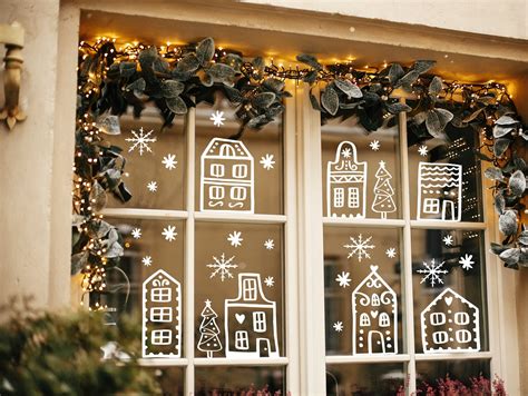 Gingerbread House Window Decals Etsy