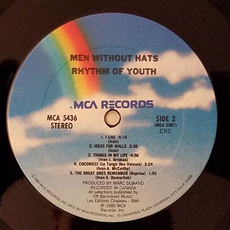 Men Without Hats Rhythm Of Youth Vinyl Pussycat Records