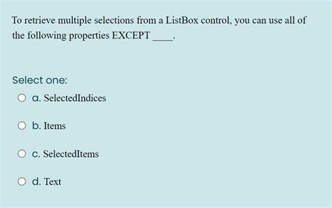 Solved To Retrieve Multiple Selections From A Listbox