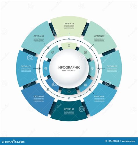 Infographic Circular Chart Divided Into 8 Parts Step By Step Cycle