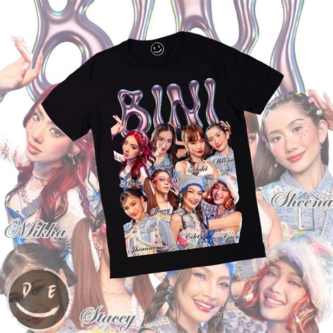 Bini Shirt Ver 4 All Members Bini P Pop Group Fan Made Bini Shirt