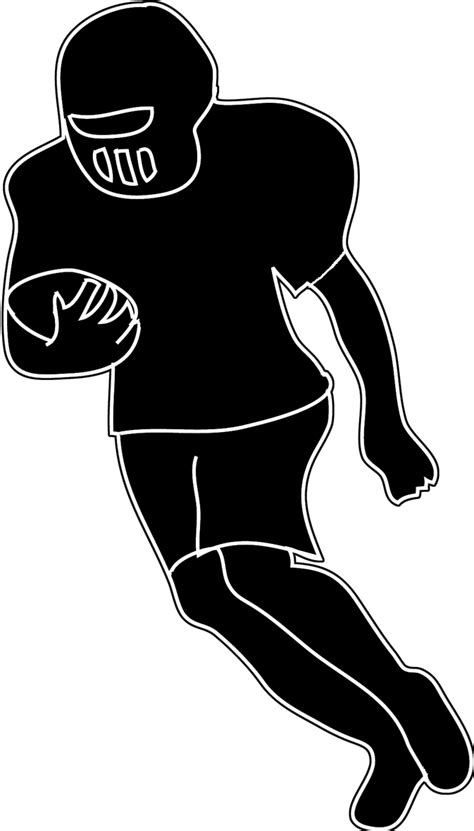 silhouette football clipart - Clipground