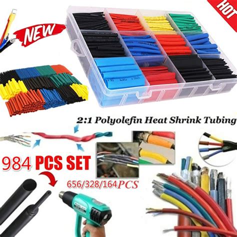 Upgraded 164 328 656 984Pcs Heat Shrink Tubing Insulation Shrinkable