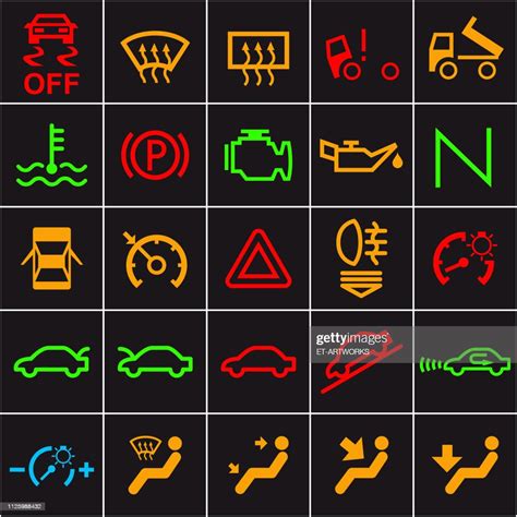 Vector 25 Car Dashboard Icons High Res Vector Graphic Getty Images